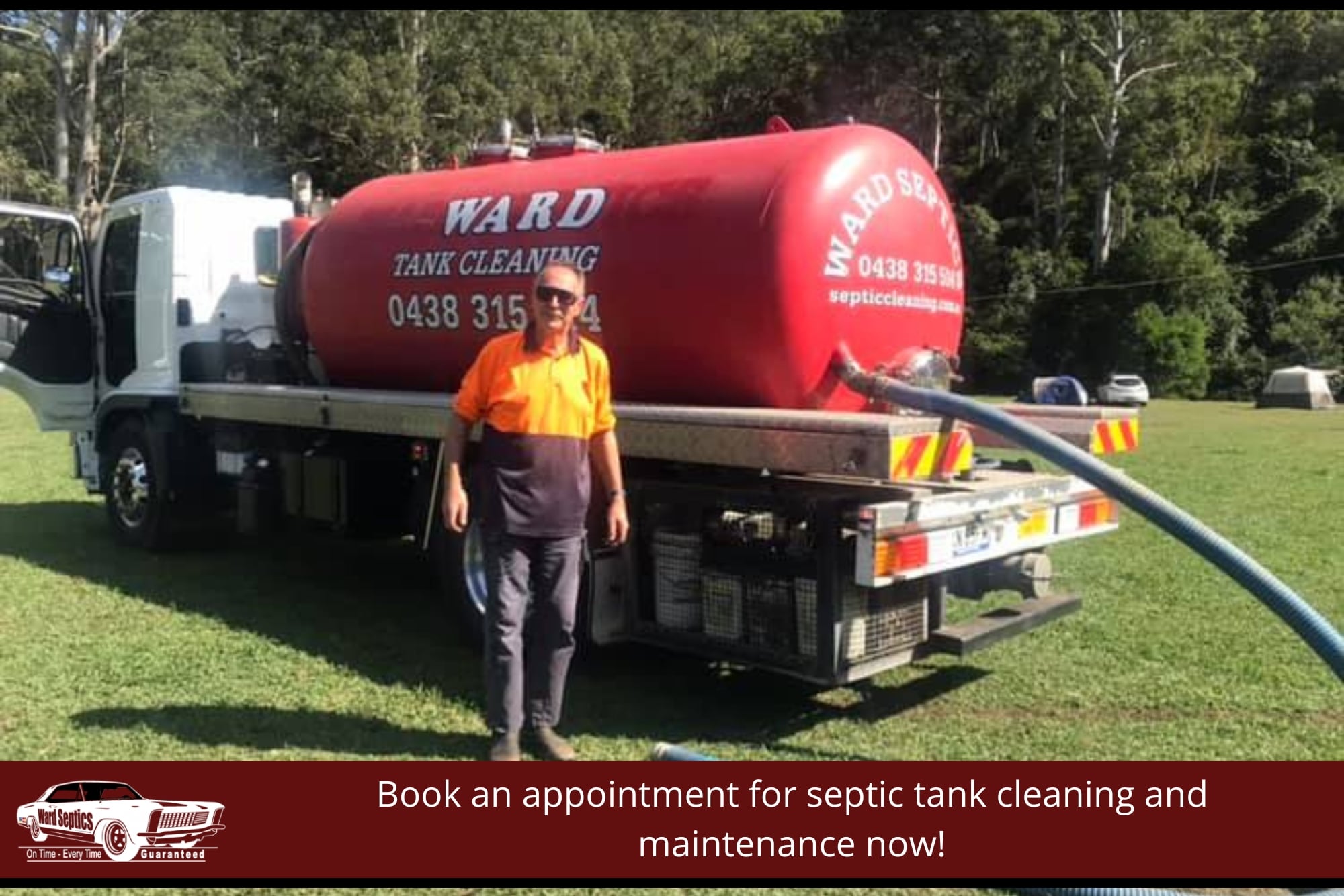 Book an appointment for septic tank cleaning and maintenance now!