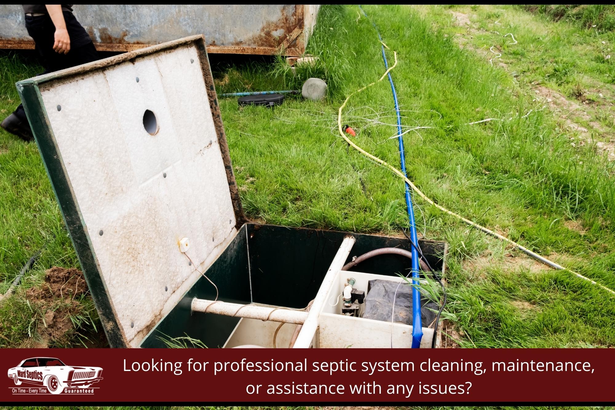 Looking for professional septic system cleaning, maintenance, or assistance with any issues Looking for professional septic system cleaning, maintenance, or assistance with any issues