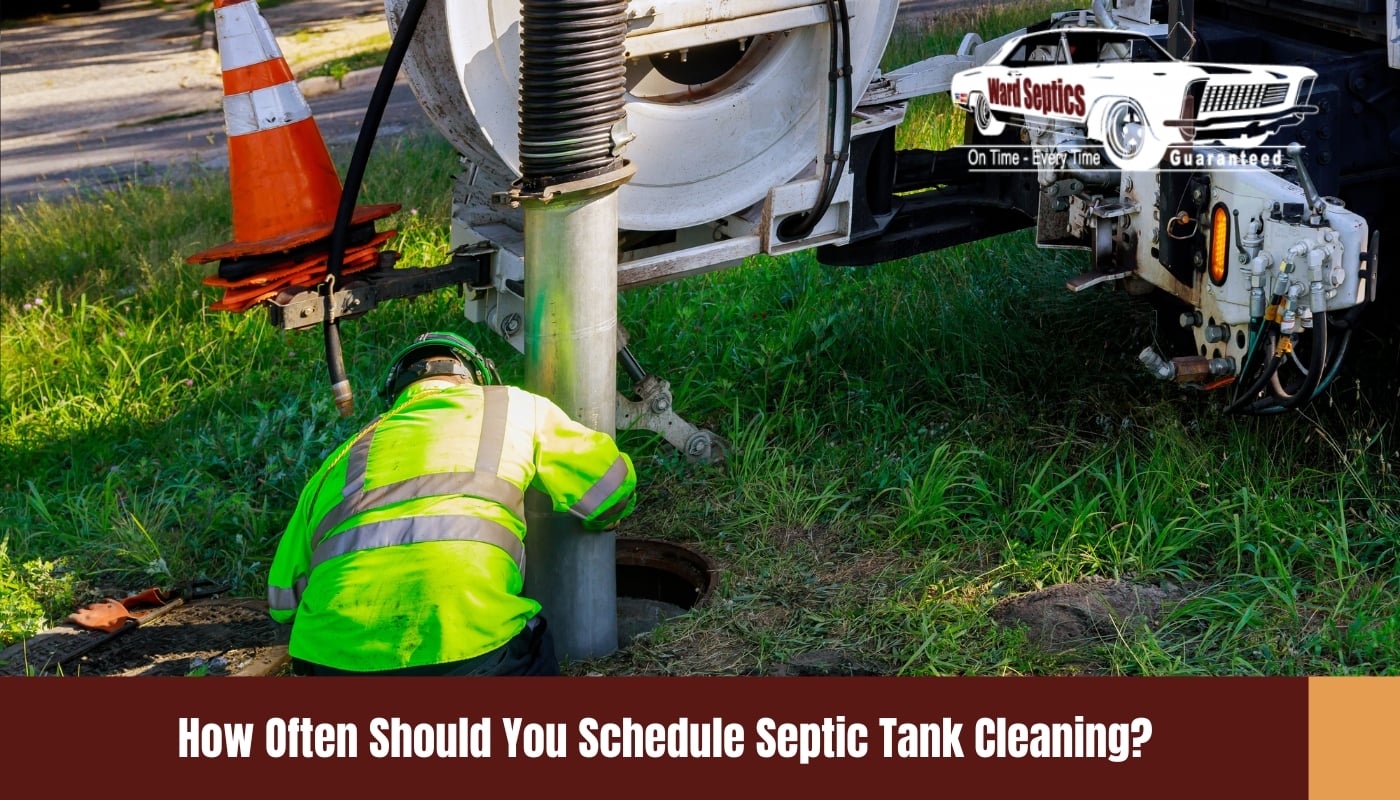 Man holding septic machine for septic tank cleaning