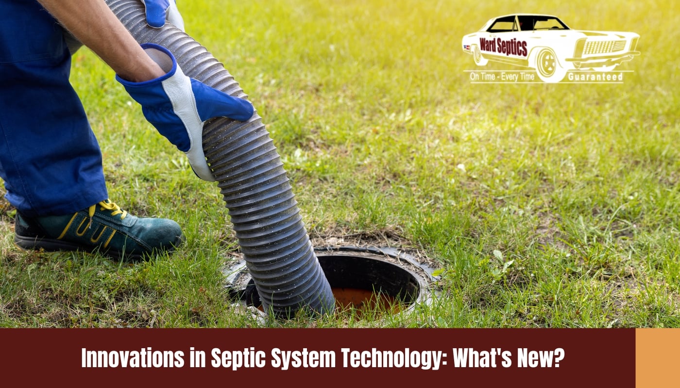 Hands on a hose in a septic tank